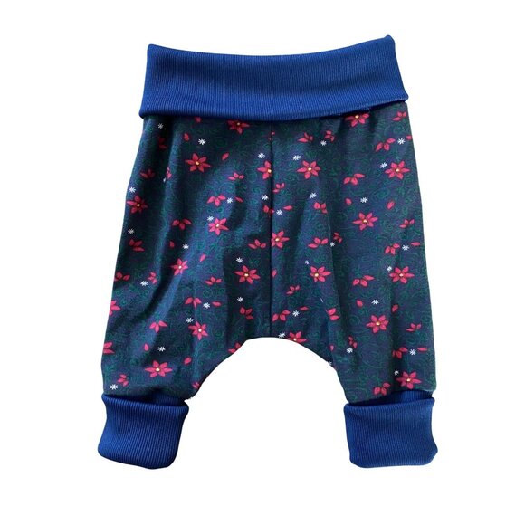 Handmade boutique floral 'Grow With Me' harem pants - size 0-6 months NEW - Picture 2 of 3